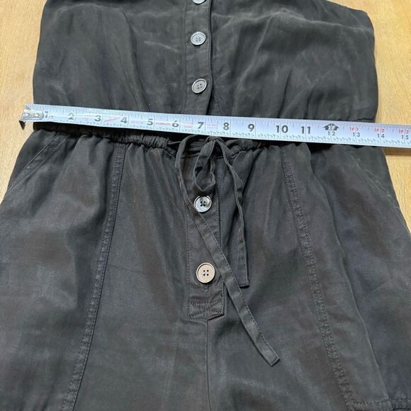 Alice + Olivia Linen Blend Jogger Jumpsuit Black Size 6‎ - Picture 12 of 14